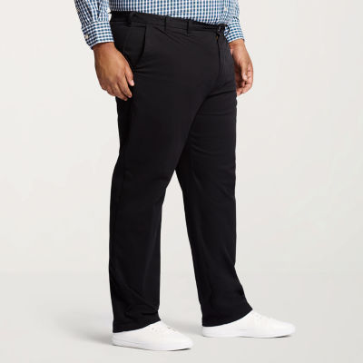 IZOD Big & Tall Sportflex Waistband Stretch Flat Front Non Iron Chino Pants