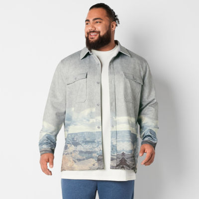 Stylus X LaDarius Campbell Mens Big and Tall Scenic Canyon Printed Shirt Jacket