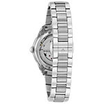 Bulova Sutton Womens Automatic Silver Tone Bracelet Watch 96p181