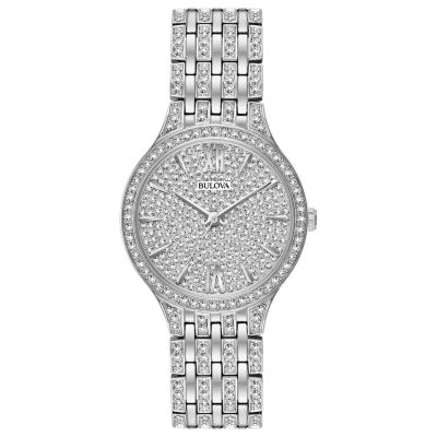 Bulova Phantom Womens Silver Tone Stainless Steel Bracelet Watch 96l243