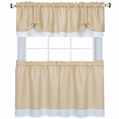 Darcy 3-pc. Rod Pocket Kitchen Curtain Window Set