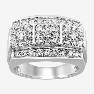Mens 2 CT. T.W. Natural White Diamond 10K Gold Fashion Ring