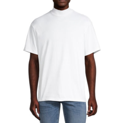 mens short sleeve mock neck shirt