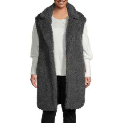 Liz claiborne fur on sale vest