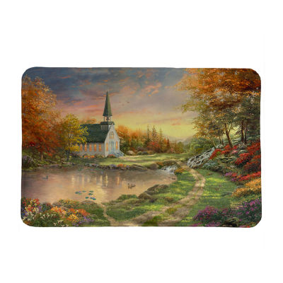 Thomas Kinkade Chapel Of Reflection Memory Foam Bath Rug