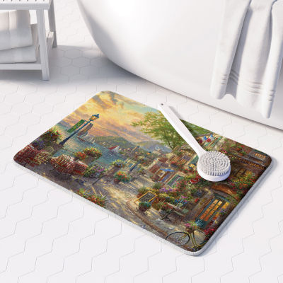 Thomas Kinkade French Riviera Cafe Memory Foam Bath Rug