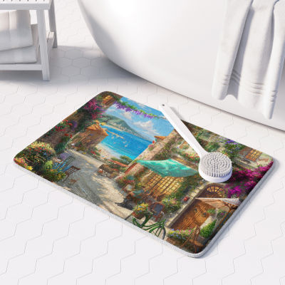 Thomas Kinkade Italian Cafe Memory Foam Bath Mat