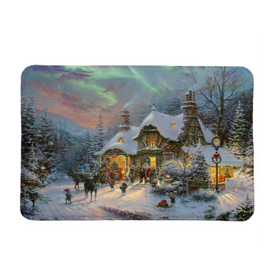 Thomas Kinkade Santa'S Christmas Memory Foam Bath Rug