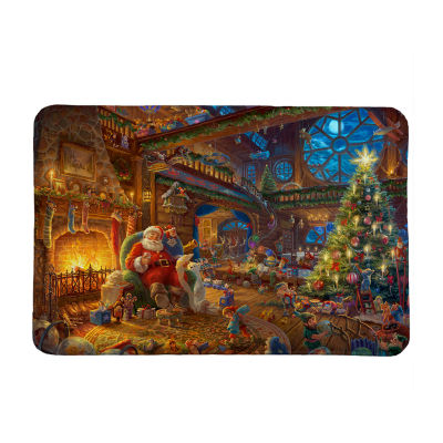 Thomas Kinkade Santa'S Memory Foam Bath Mat, Color Red JCPenney