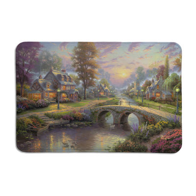 Thomas Kinkade Sunset On Lamplight Memory Foam Bath Rug