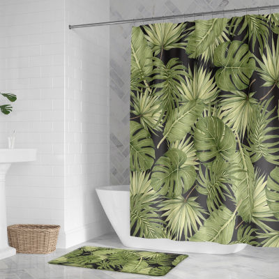 Kathy Ireland Sophisticated Palm Shower Curtain