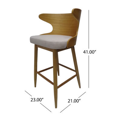 Kamryn 2pc Counter Height Upholstered Bar Stools