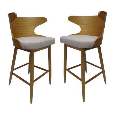 Kamryn 2pc Counter Height Upholstered Bar Stools