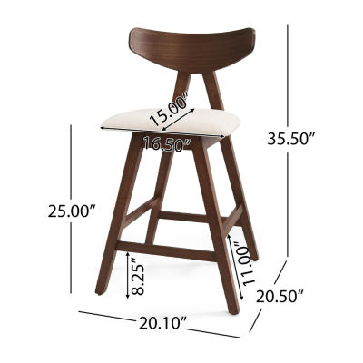 Stocker 2Pc Counter Height Upholstered Bar Stool