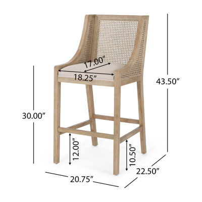 Breck 2Pc Counter Height Upholstered Bar Stool