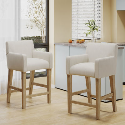 Armga 2Pc Counter Height Upholstered Bar Stool