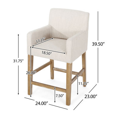 Armga 2Pc Counter Height Upholstered Bar Stool