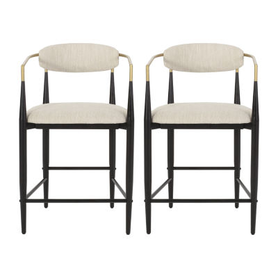 Elmore 2Pc Counter Height Upholstered Bar Stool