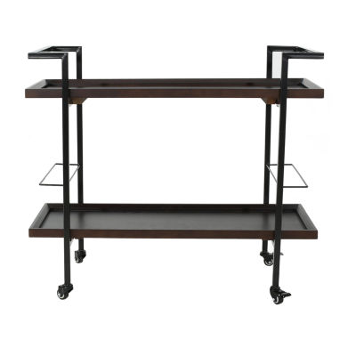 Gerard Wood-Top Serving Cart