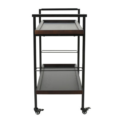 Gerard Wood-Top Serving Cart