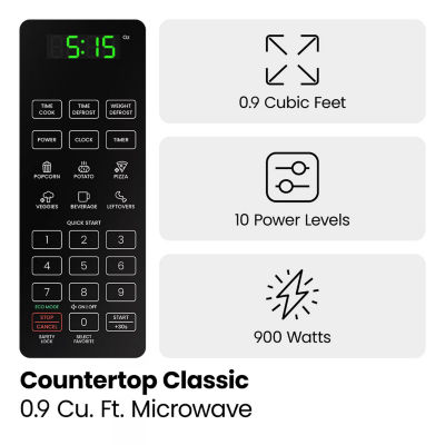 Chefman 0.9 Cu Ft Counter Microwave