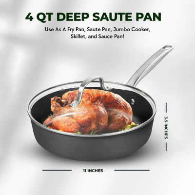 Granitestone Armor Max Hard Anodized Ultra Durable 4-qt. Saute Pan