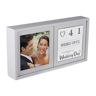 Malden 4"X4" Wedding Countdown Blocks Tabletop Frame