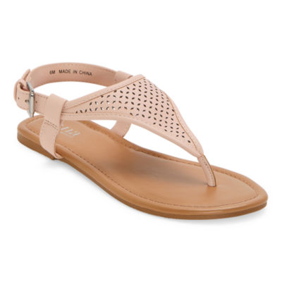 a.n.a Womens Swiss T-Strap Flat Sandals