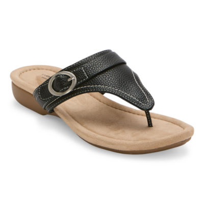 St. John's Bay Womens Zan T-Strap Flat Sandals