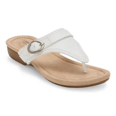 St. John's Bay Womens Zan T-Strap Flat Sandals