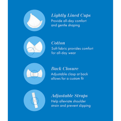 Bestform Striped Wireless Cotton Bra with Lightly-Lined Cups-5006248