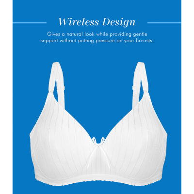 Bestform Striped Wireless Cotton Bra with Lightly-Lined Cups-5006248