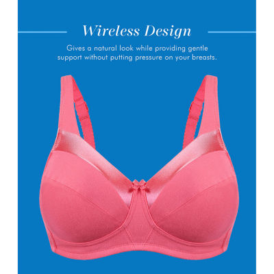 Bestform Satin Trim Wireless Cotton Bra with Unlined Cups-5006715 ...