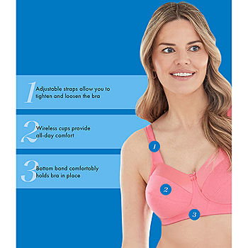 Bestform Floral Trim Wireless Cotton Bra with Lightly Lined Cups