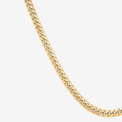Made in Italy 10K Gold 22 Inch Hollow Cuban Chain Necklace