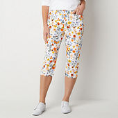 St. John's Bay Womens Secretly Slender Mid Rise Capris