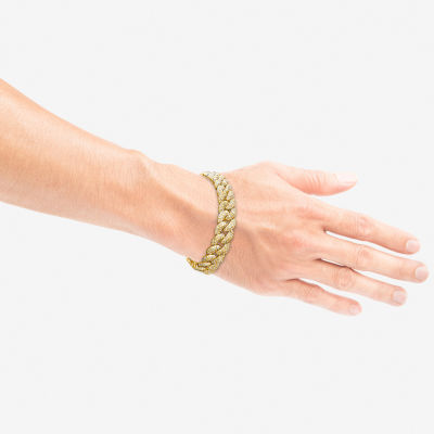 10K Gold 8 1/2 Inch Semisolid Curb Chain Bracelet