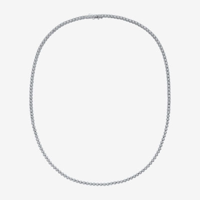 FINE JEWELRY Mens 5/8 CT. T.W. Mined White Diamond 10K White Gold Tennis  Necklaces | Plaza Las Americas