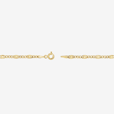 14K Gold Inch Semisolid Figaro Chain Bracelet