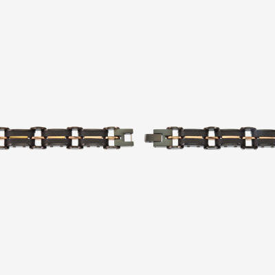 Mens Stainless Steel 8 1/2 Inch Link Bracelet