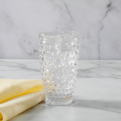 Martha Stewart Chauncey Hobnail 4-pc. Glass Tumbler Set