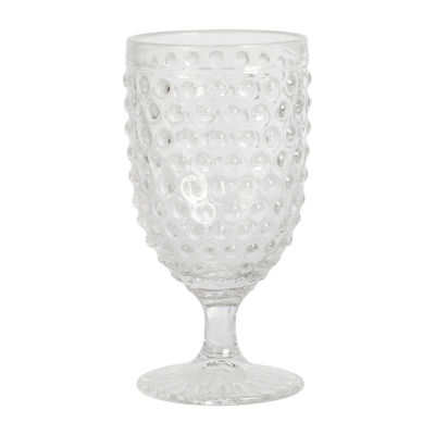 Martha Stewart Chauncey 4-Pc Hobnail Glass Goblet