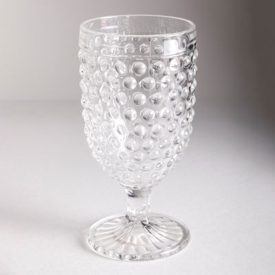 Martha Stewart Chauncey 4-Pc Hobnail Glass Goblet