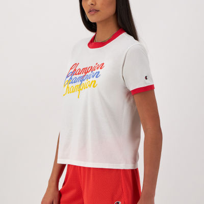 Champion Womens Crew Neck Short Sleeve Active T-Shirt