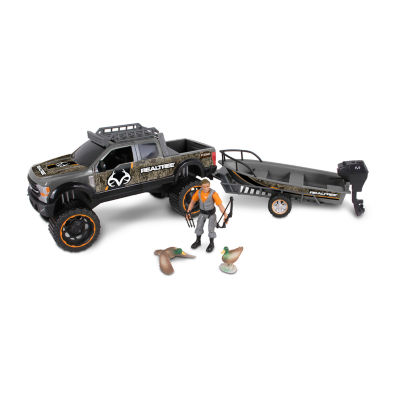 New Ray Jeep Wrangler with Fishing Boat Set