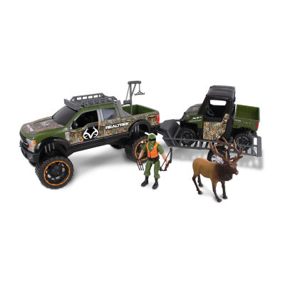 Realtree Hunting Playset Ford F250 With Elk Toy Playset