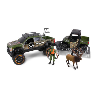 Realtree Hunting Playset Ford F250 With Elk 10-pc. Toy Playset