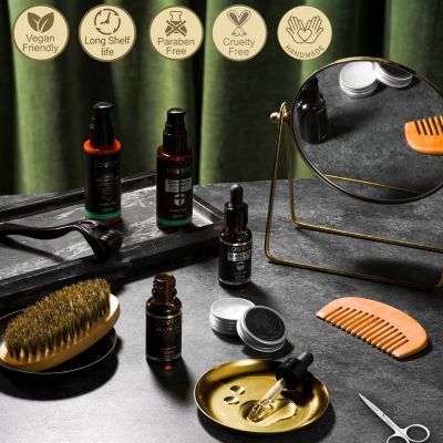 Lovery Men'S 12-Pc. Beard Grooming & Growth Kit Beard Trimming Gift Set