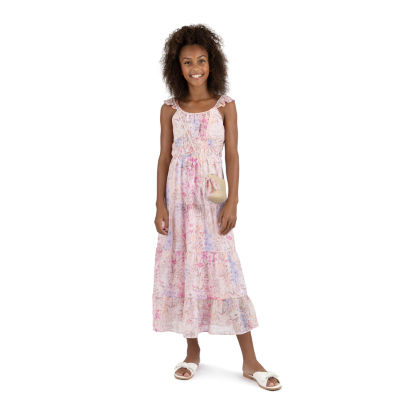 Speechless Big Kid Girls Sleeveless Floral Maxi Dress, Color