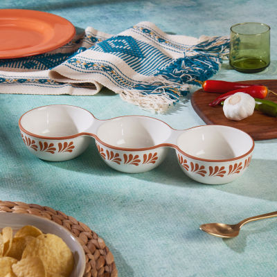 Jenny Martinez 3-Section Stoneware Serving Bowl